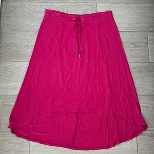 Balance Collection Hi-Lo Midi Skirt Jersey Material Size XXL Pink